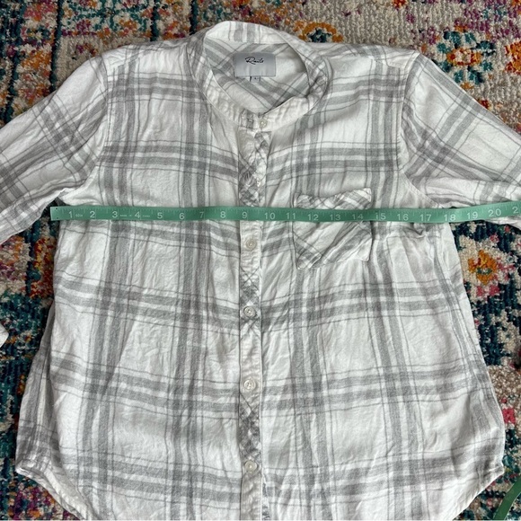 Rails Allison Silver Plaid Shirt‎ Size Large - Picture 11 of 16